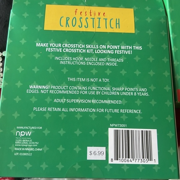 Festive crosstitch set of 3 - Picture 3 of 3